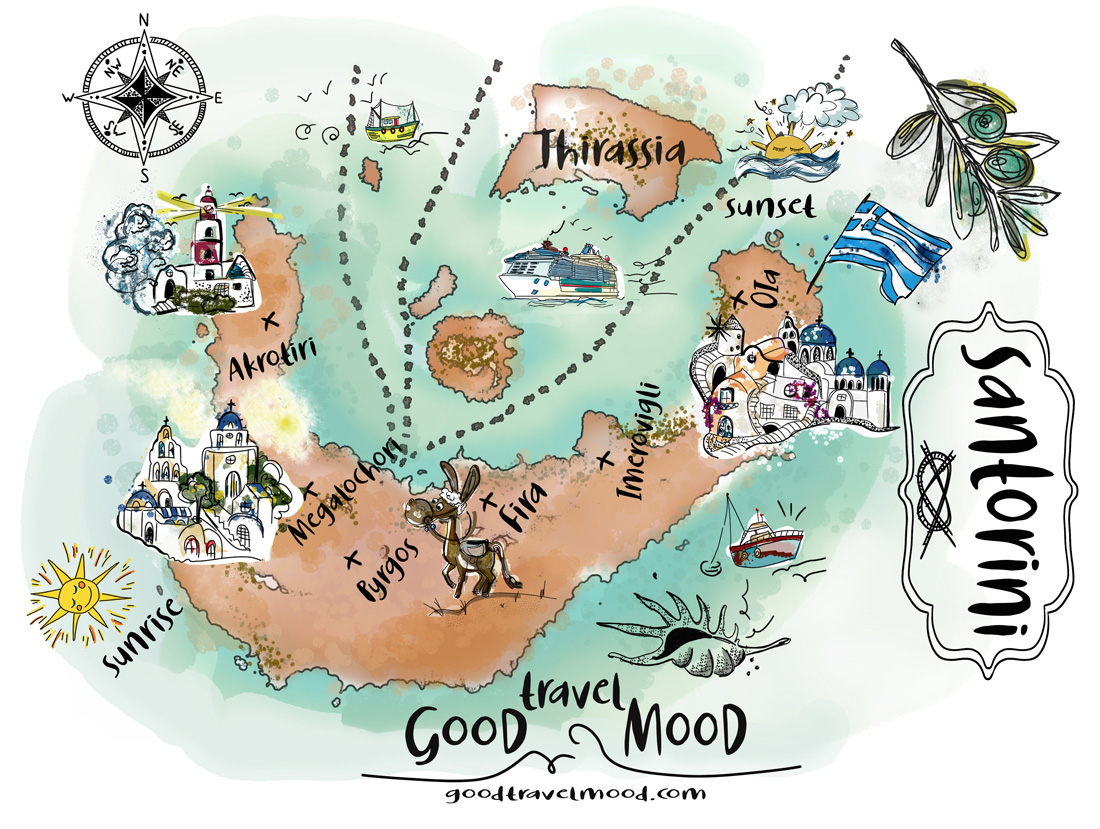 santorini travel guide map