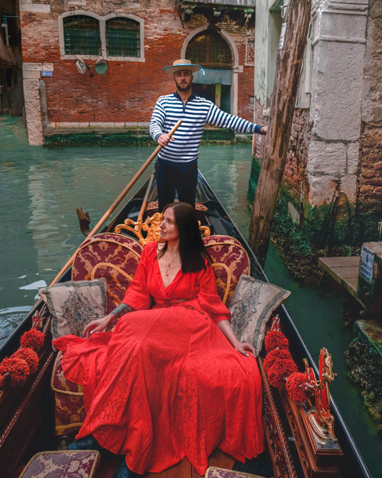 Anna sitting in gondola