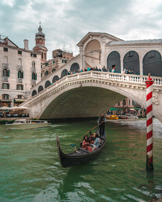 Gondola ride on the grand canal