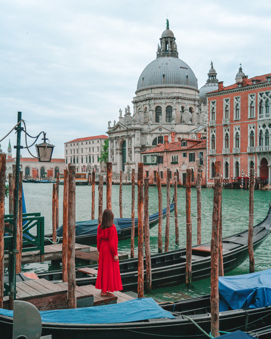 view of Santa Maria della Salute from opposite bank of Grand Canal