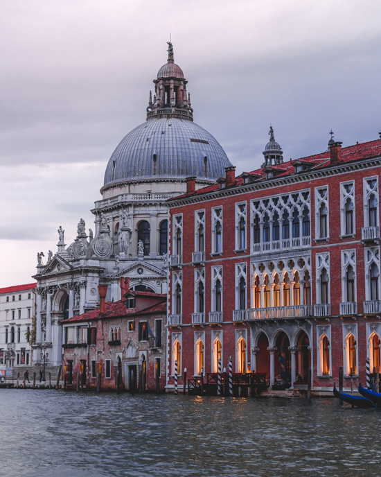 Santa Maria della Salute church in the evening