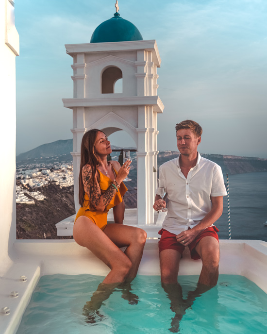 VIP Suite with Outdoor Plunge Pool and Caldera View Altana Heritage Suites